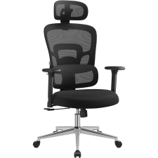Songmics Irodai szék, ergonomikus szék magas háttámlával, fekete forgószék