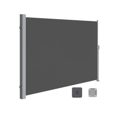 Songmics Kihúzható Oldalsó Napellenző - 180 x 300 cm, Füstszürke kerti bútor