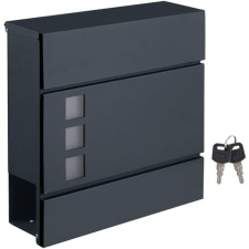 Songmics Modern postaláda újságtartóval, antracitszürke | SONGMICS postaláda