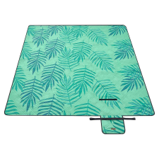 Songmics Nagy vízálló kemping takaró, 200 x 200 cm, zöld trópusi mintával lakástextília