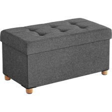 Songmics Puff, összecsukható pad tárolóval és fedéllel, 76 x 38 x 40 cm bútor