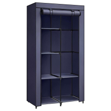 Songmics Ruhásszekrény, Szövetszekrény 6 polccal, kék bútor