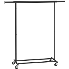 Songmics Ruhatartó kerekekkel, Songmics, 90 kg, HSR13BKV1, Fekete bútor