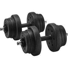 Songmics Súlyzókészlet 2 db-os, 2 x 10 kg, állítható súlyok, fekete kézisúlyzó