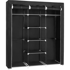 Songmics Szövet Ruhásszekrény / Mobil Gardrób - 150 x 175 cm Fekete (RYG12B XXX) bútor