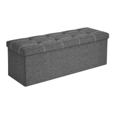 Songmics Tároló pad / tároló puff - Vasagle Loft - 110 x 38 cm (szürke) bútor