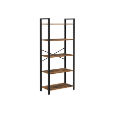 Songmics Vasagle Loft 5 Polcos Könyvespolc - Ipari Stílus - 66x153 cm bútor