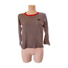 Sonia Rykiel sötétkék csíkos női pulóver (méret: M) női pulóver, kardigán