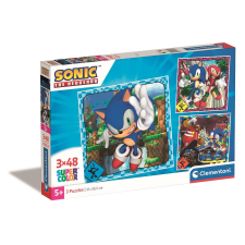  Sonic a sündisznó Doctor Eggman 3x48 db-os puzzle Clementoni puzzle, kirakós