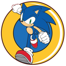  Sonic a sündisznó formapárna, díszpárna 31x31 cm lakástextília