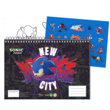  Sonic a sündisznó Get Me A/4 spirál vázlatfüzet 40 lapos matricával ajándéktárgy