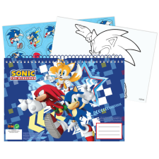  Sonic a sündisznó Rush A/4 spirál vázlatfüzet 40 lapos matricával füzet