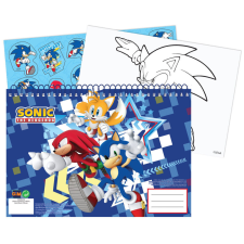 Sonic a sündisznó Rush A/4 spirál vázlatfüzet 40 lapos matricával füzet