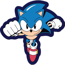 Sonic, a sündisznó Sonic a sündisznó Run formapárna, díszpárna 40x40 cm Velúr lakástextília