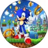  Sonic témájú tortaostya,ostyakép