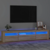  Sonoma tölgy színű TV-szekrény LED-lámpákkal 195x35x40 cm