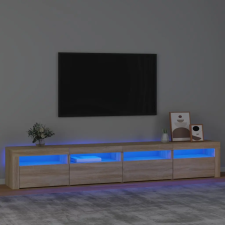  Sonoma tölgy színű TV-szekrény LED-lámpákkal 240x35x40 cm bútor