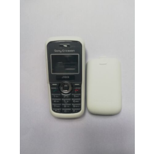 Sony Ericsson J100 komplett ház, Előlap, fekete-fehér mobiltelefon, tablet alkatrész