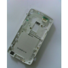 Sony Ericsson W100i Spiro, Középső keret, fehér (szerelt, sim tartóval, billentyű panellel) mobiltelefon, tablet alkatrész
