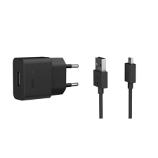 Sony hálózati töltő USB-A aljzat (5V/1.5A, 7.5W, gyorstöltő + UCB20 vagy UCB30 USB-C kábel) fekete (UCH-20) mobiltelefon kellék