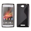 Sony Xperia C C2305, Szilikon tok, S-Case, fekete