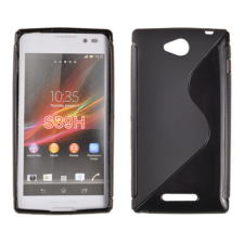 Sony Xperia C C2305, Szilikon tok, S-Case, fekete tok és táska