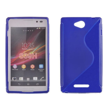 Sony Xperia C C2305, Szilikon tok, S-Case, kék tok és táska