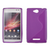 Sony Xperia C C2305, Szilikon tok, S-Case, lila