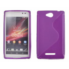 Sony Xperia C C2305, Szilikon tok, S-Case, lila tok és táska