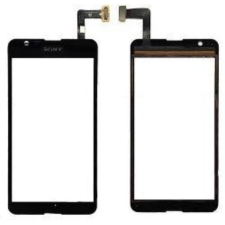 Sony Xperia E4 E2105/E4 Dual E2115, Érintőplexi, fekete mobiltelefon, tablet alkatrész