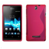 Sony Xperia E4 E2105, Szilikon tok, S-Case, rózsaszín