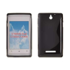 Sony Xperia E C1505, Szilikon tok, S-Case, fekete