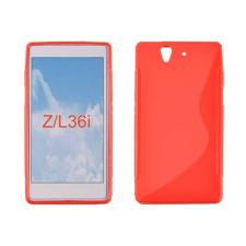 Sony Xperia Z C6603, Szilikon tok, S-Case, piros tok és táska