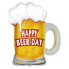  Sör Beer Glass fólia lufi 36 cm (WP)