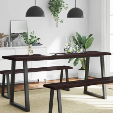  sötétbarna kezelt tömör asztallap 180x60x(2-6) cm bútor