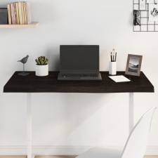  sötétbarna kezelt tömör tölgyfa asztallap 100x60x(2-4) cm bútor