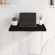  sötétbarna kezelt tömör tölgyfa asztallap 60x50x(2-4) cm bútor