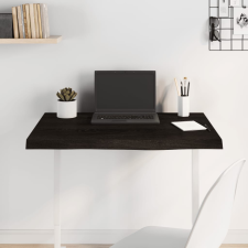  sötétbarna kezelt tömör tölgyfa asztallap 80x60x(2-6) cm bútor