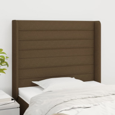 sötétbarna szövet fejtámla szárnyakkal 83x16x118/128 cm ágy és ágykellék