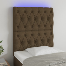  sötétbarna szövet LED-es fejtámla 80x7x118/128 cm ágy és ágykellék