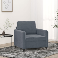  sötétszürke bársony kanapéfotel 60 cm bútor