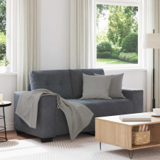  sötétszürke bársony loveseat kanapé 120 cm bútor