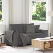  Sötétszürke kordbársony szövet loveseat kanapé 160x77x82 cm bútor