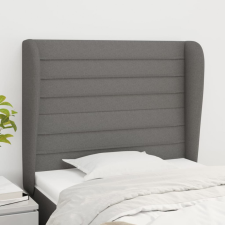  sötétszürke szövet fejtámla szárnyakkal 83 x 23 x 118/128 cm ágy és ágykellék