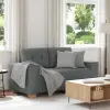  Sötétszürke szövet loveseat kanapé 160x77x82 cm