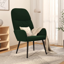 Sötétzöld bársony pihenőfotel bútor