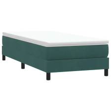  sötétzöld bársony rugós ágy matrac nélkül 90x210 cm ágy és ágykellék