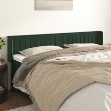  sötétzöld bársony szárnyas fejtámla 203x16x78/88 cm ágy és ágykellék