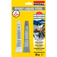 Soudal Epoxy Liquid Steel Rapid 2x15gr 2K barkácsolás, csiszolás, rögzítés