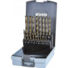sourcing RUKO 215214RO HSSE-Co 5 Fém spirálfúró készlet 19 részes DIN 338 Hengeres befogószár 1 készlet ( )